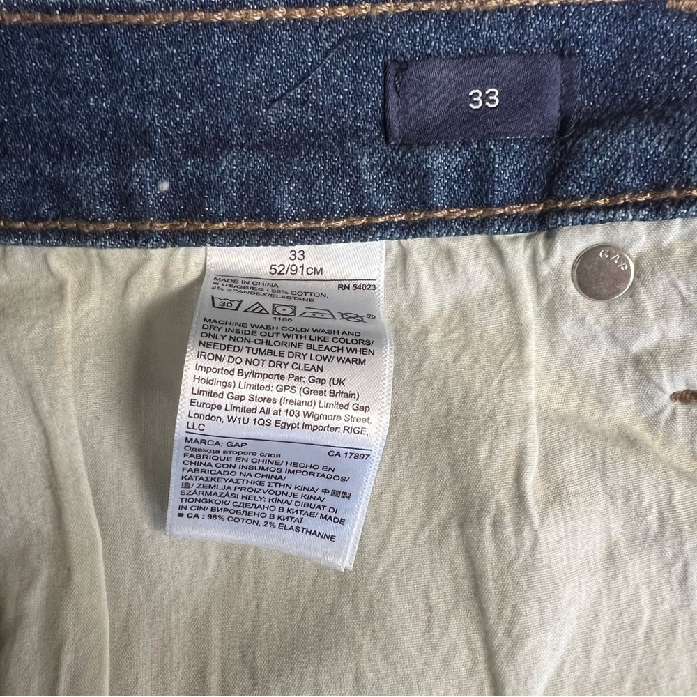 GAP Women's Dark Blue Denim Roll-Cuff Shorts 33 - Picture 4 of 4